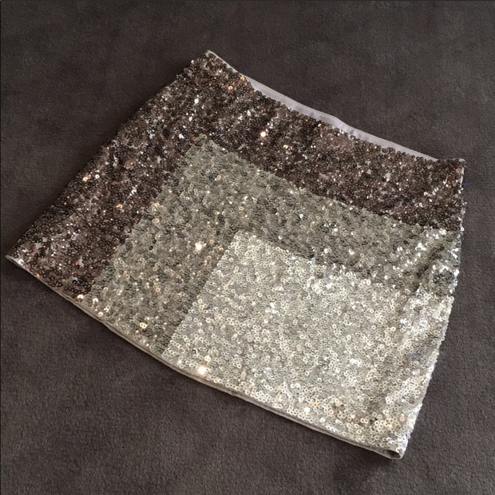 Express Sequin mini skirt